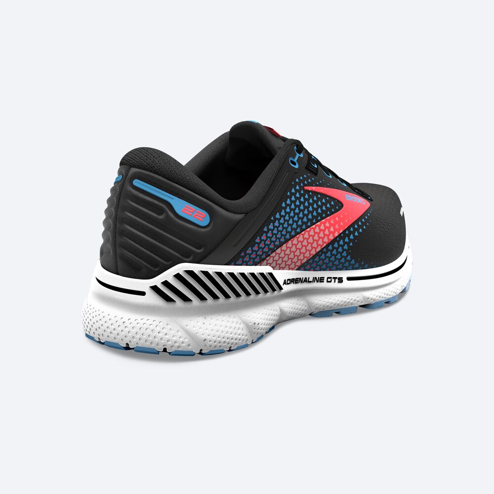 Zapatillas Running Brooks Adrenaline GTS 22 Mujer Negras/Azules/Coral | Ecuador-07168