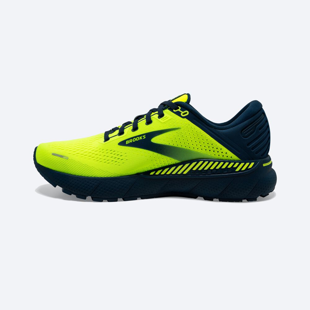 Zapatillas Running Brooks Adrenaline GTS 22 Hombre Amarillo/Azul Marino | Ecuador-08932