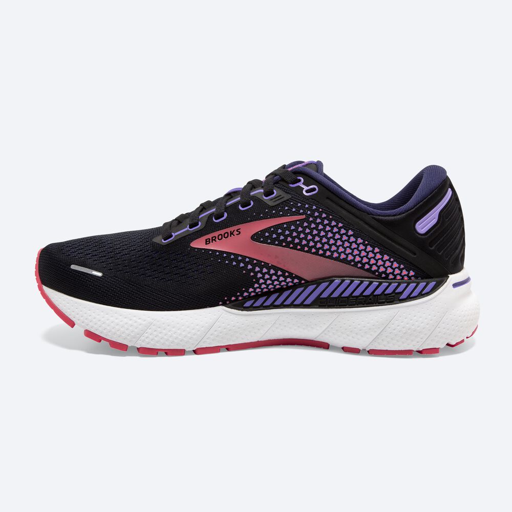 Zapatillas Running Brooks Adrenaline GTS 22 Mujer Negras/Moradas/Coral | Ecuador-13089