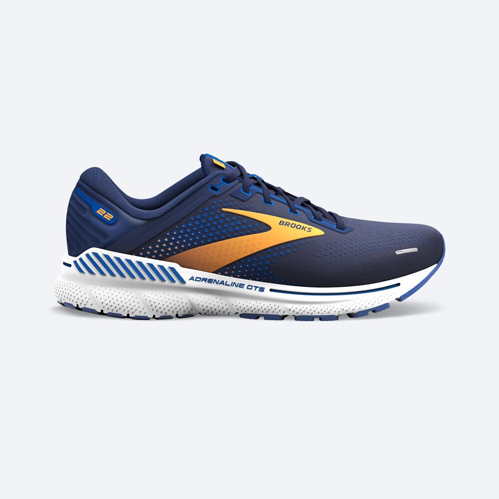 Zapatillas Running Brooks Adrenaline GTS 22 Hombre Azul Marino/Naranjas/Blancas | Ecuador-25317