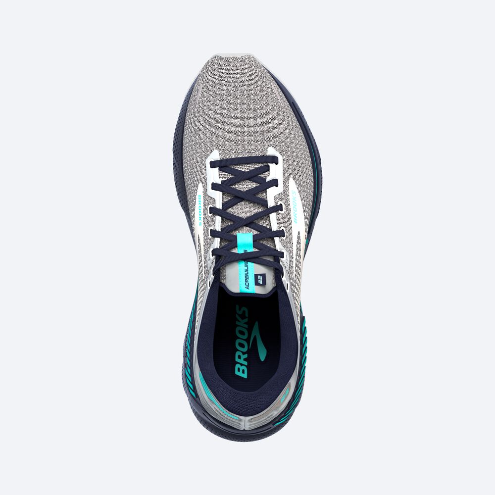 Zapatillas Running Brooks Adrenaline GTS 22 Mujer Gris/Azul Marino | Ecuador-28047