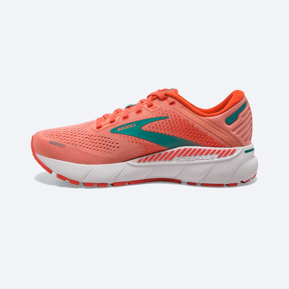 Zapatillas Running Brooks Adrenaline GTS 22 Mujer Coral/Blancas | Ecuador-32597