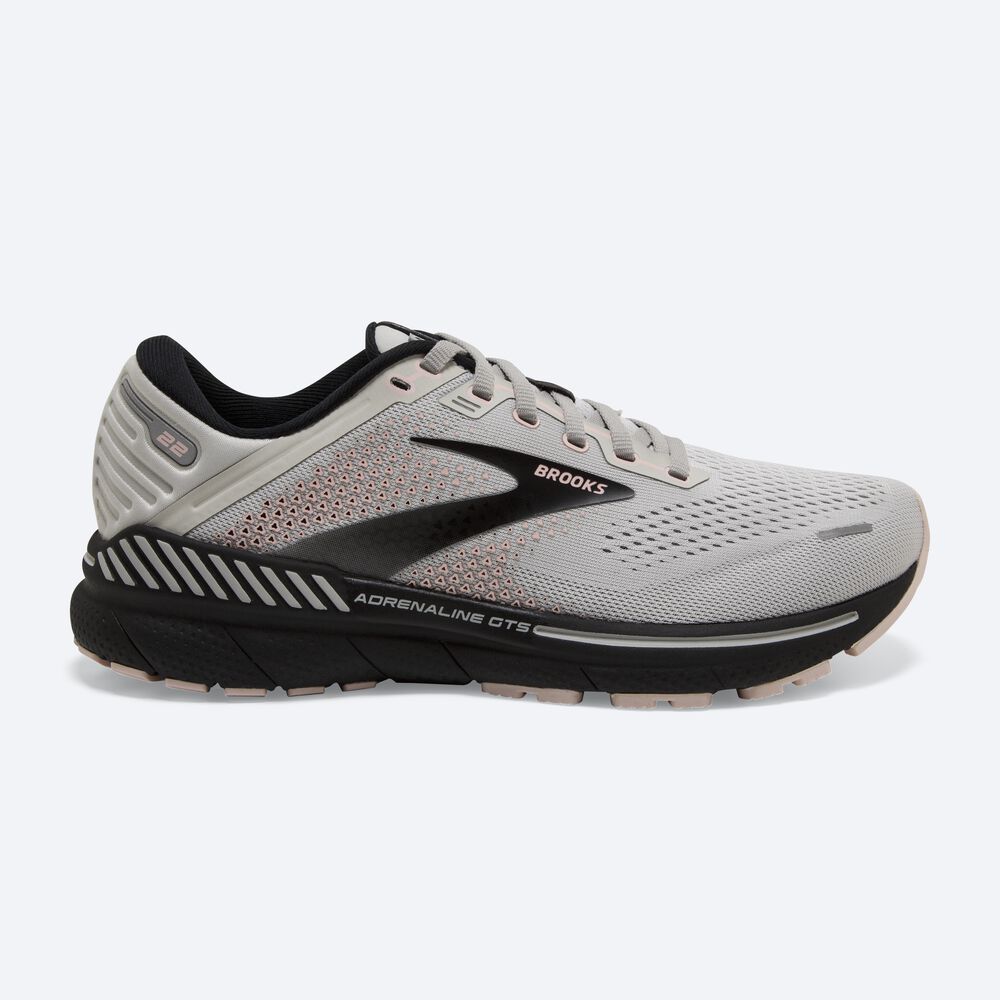 Zapatillas Running Brooks Adrenaline GTS 22 Mujer Gris/Rosas/Negras | Ecuador-41275