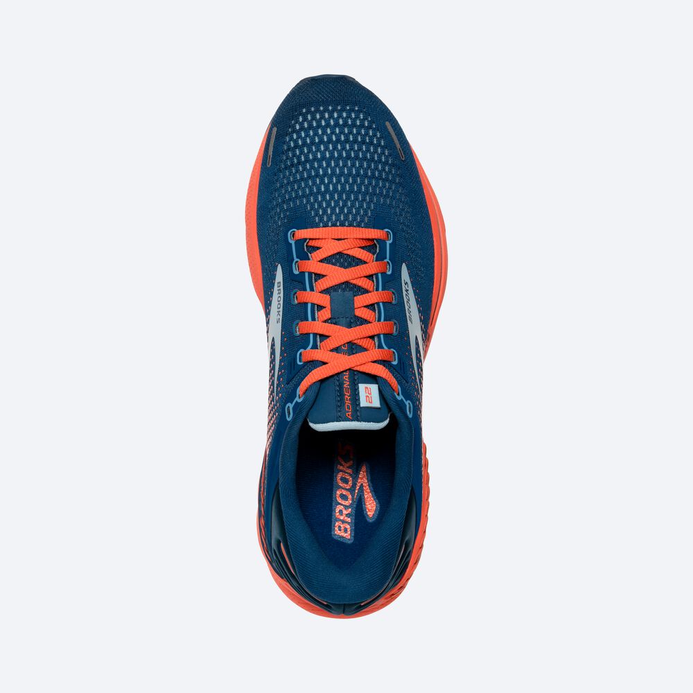 Zapatillas Running Brooks Adrenaline GTS 22 Hombre Azules/Azules Claro/Naranjas | Ecuador-41796