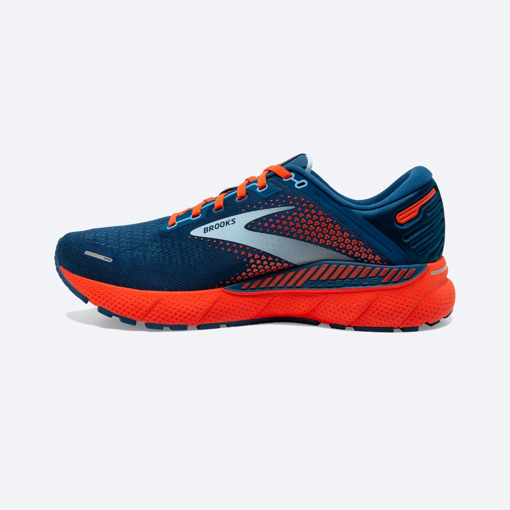 Zapatillas Running Brooks Adrenaline GTS 22 Hombre Azules/Azules Claro/Naranjas | Ecuador-41796