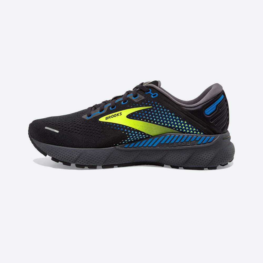 Zapatillas Running Brooks Adrenaline GTS 22 Hombre Negras/Azules | Ecuador-56902