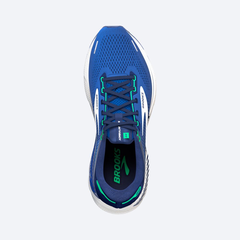 Zapatillas Running Brooks Adrenaline GTS 22 Hombre Azules/Verde | Ecuador-59310