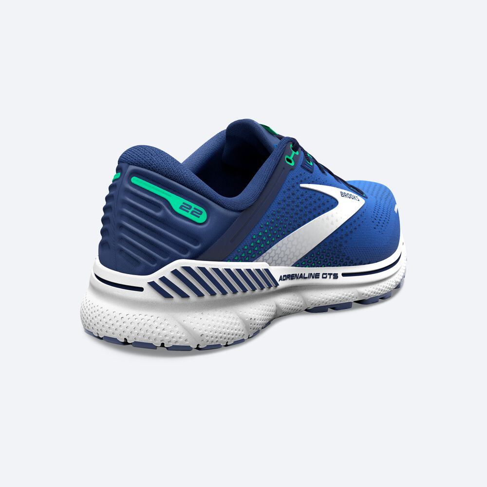 Zapatillas Running Brooks Adrenaline GTS 22 Hombre Azules/Verde | Ecuador-59310