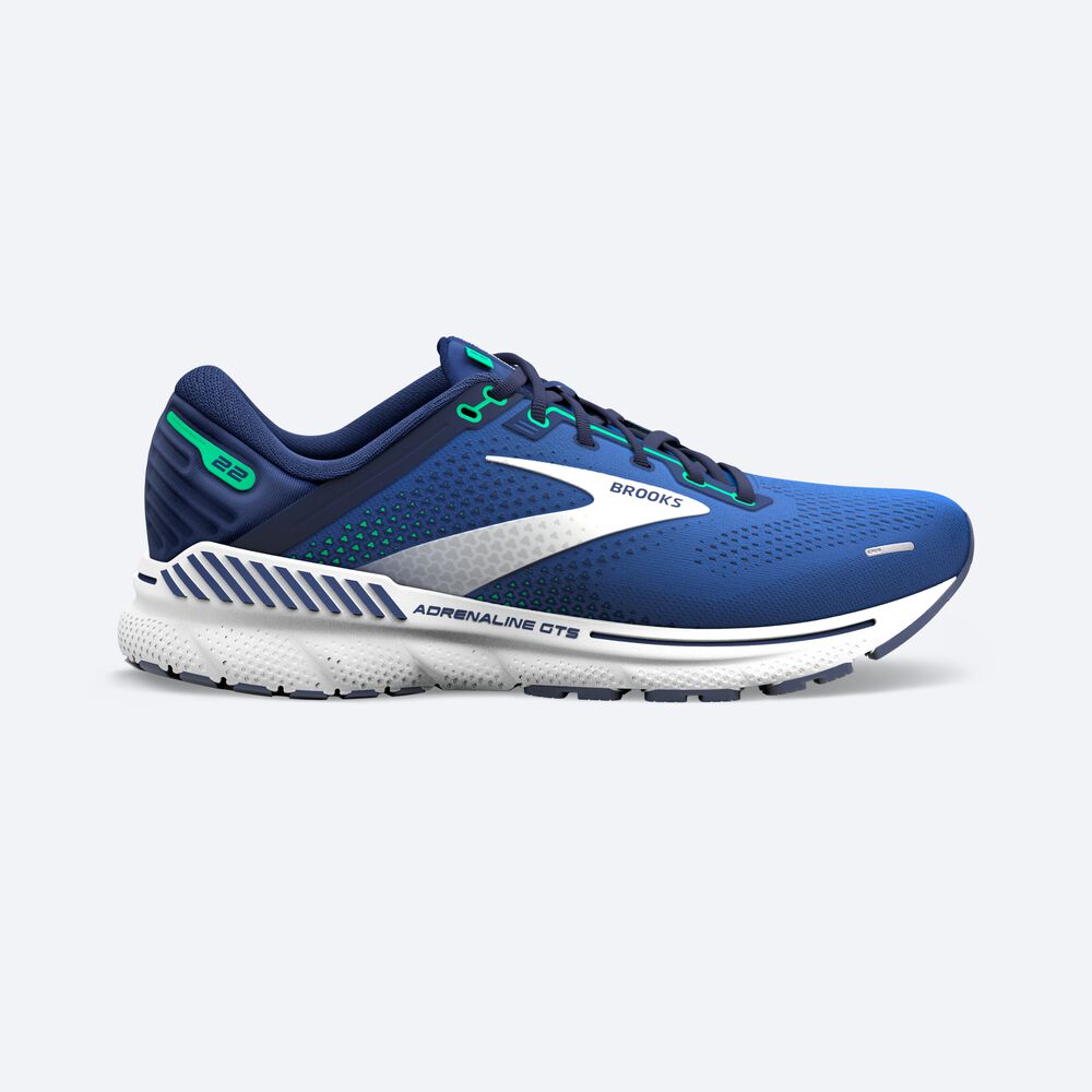 Zapatillas Running Brooks Adrenaline GTS 22 Hombre Azules/Verde | Ecuador-59310