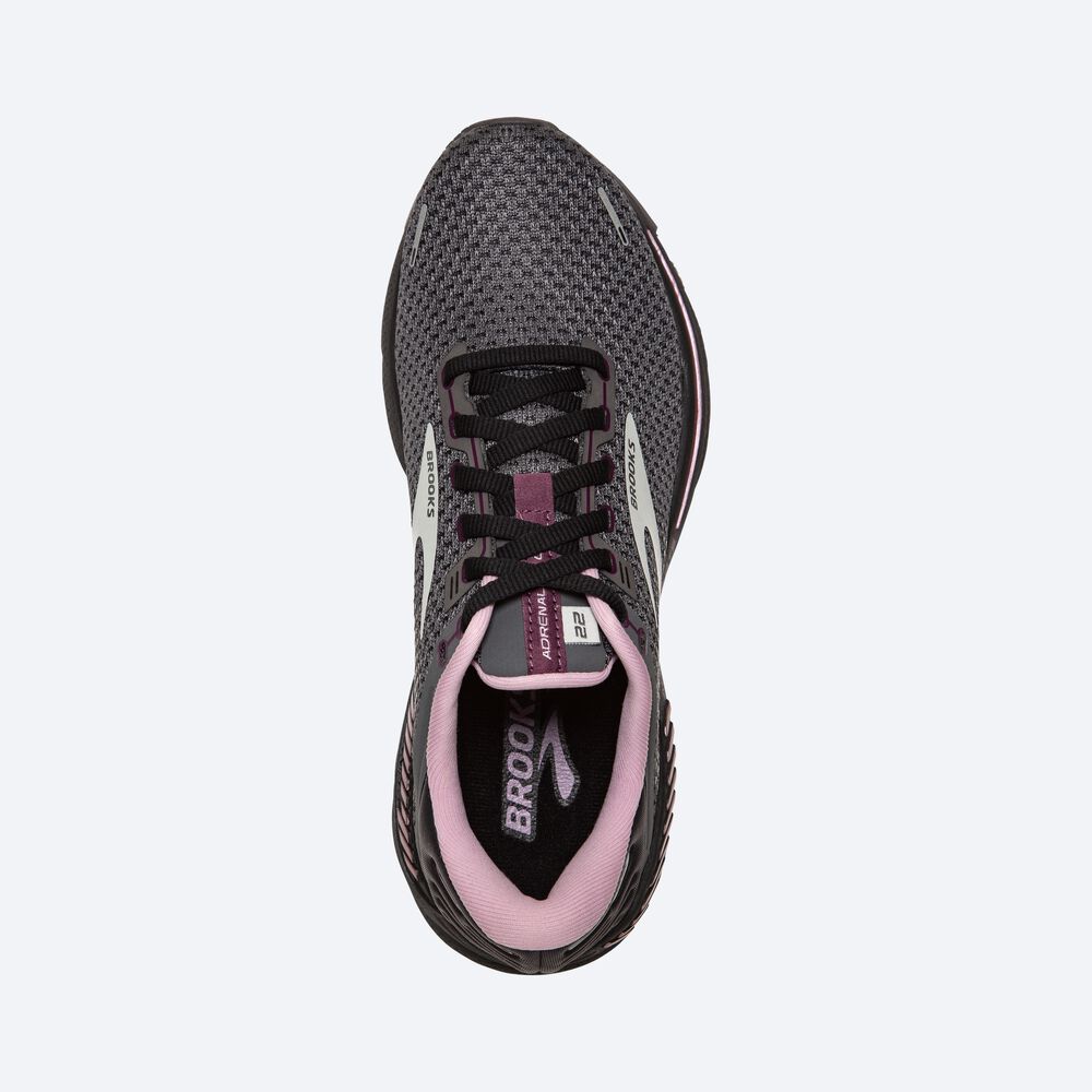 Zapatillas Running Brooks Adrenaline GTS 22 Mujer Negras/Metal | Ecuador-64982