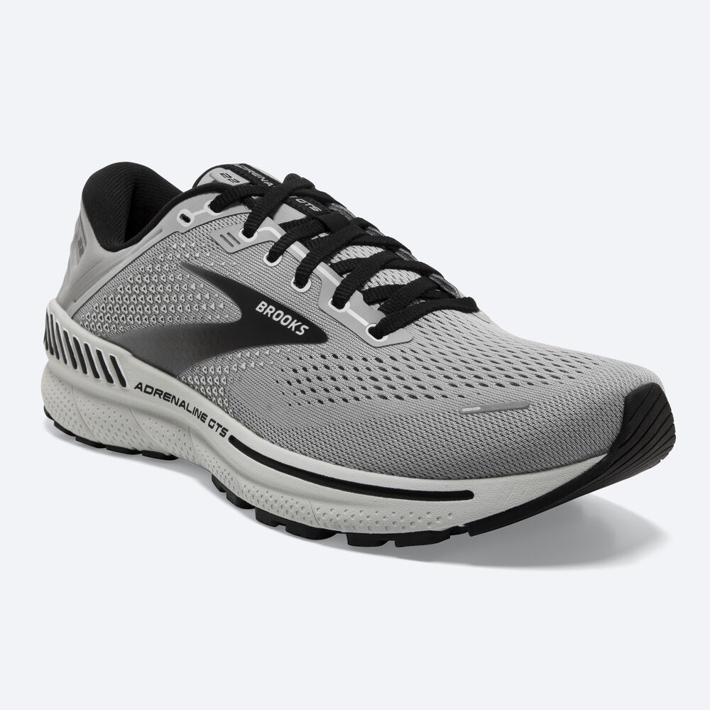 Zapatillas Running Brooks Adrenaline GTS 22 Hombre Gris/Negras | Ecuador-69520