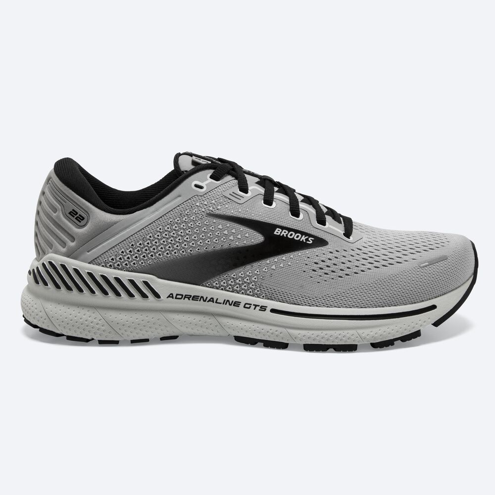 Zapatillas Running Brooks Adrenaline GTS 22 Hombre Gris/Negras | Ecuador-69520