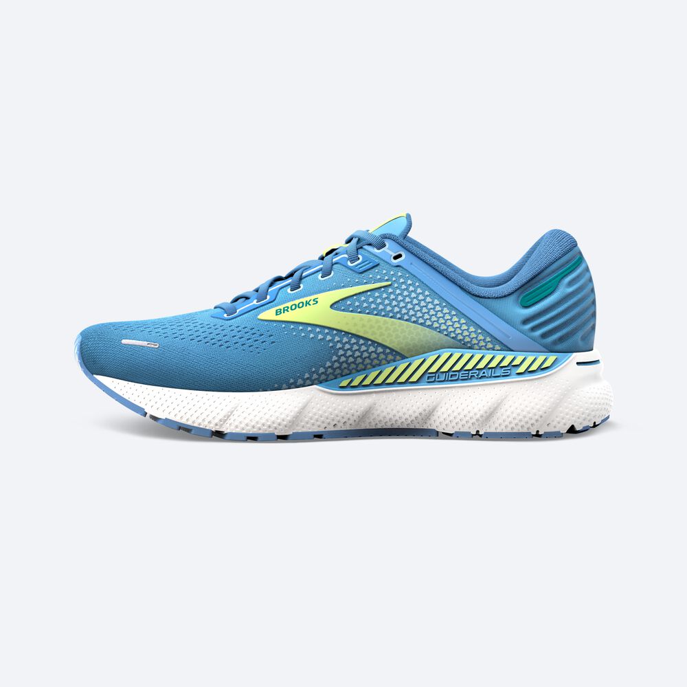 Zapatillas Running Brooks Adrenaline GTS 22 Mujer Plateadas Azules/Verde/Blancas | Ecuador-69853