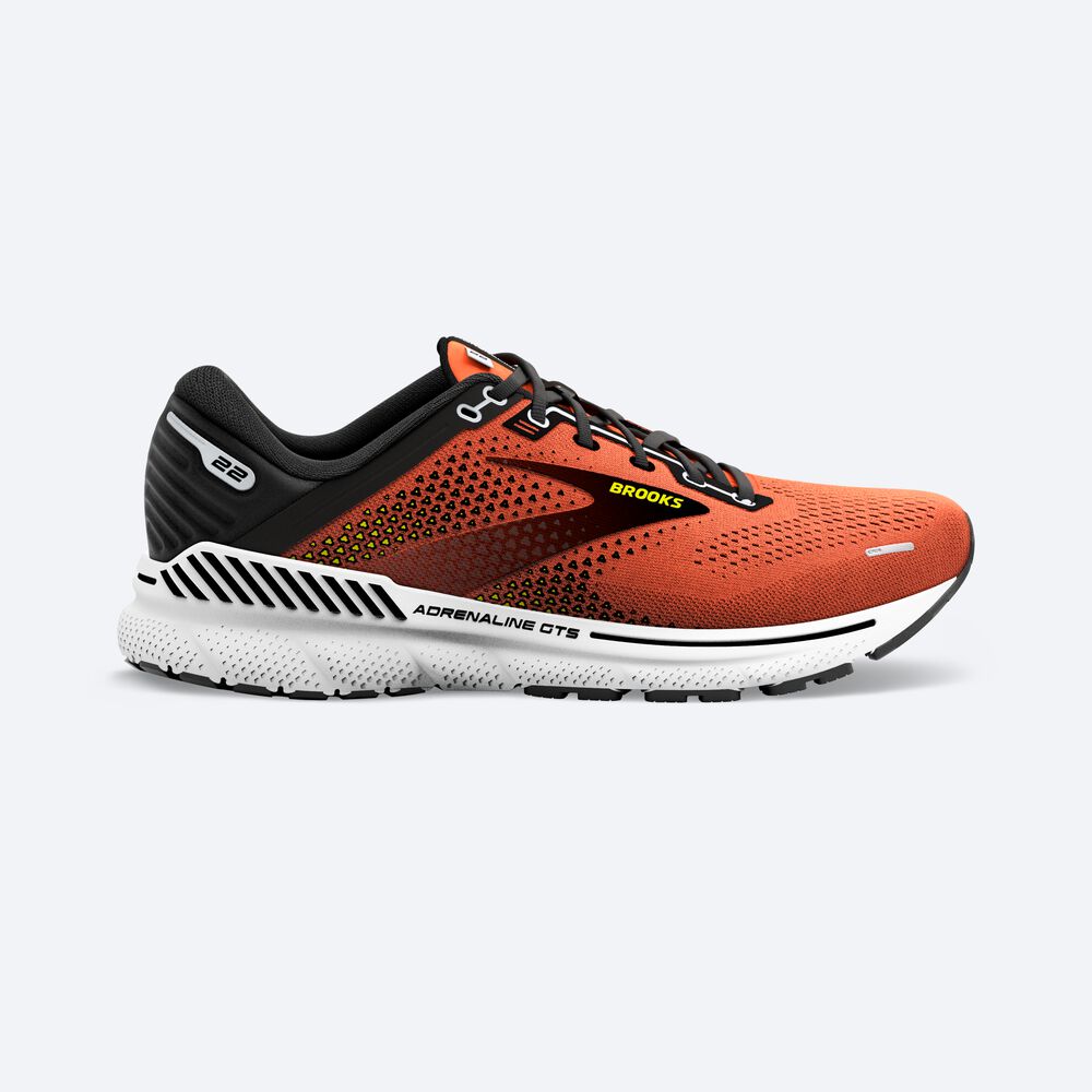 Zapatillas Running Brooks Adrenaline GTS 22 Hombre Naranjas/Negras/Blancas | Ecuador-73452