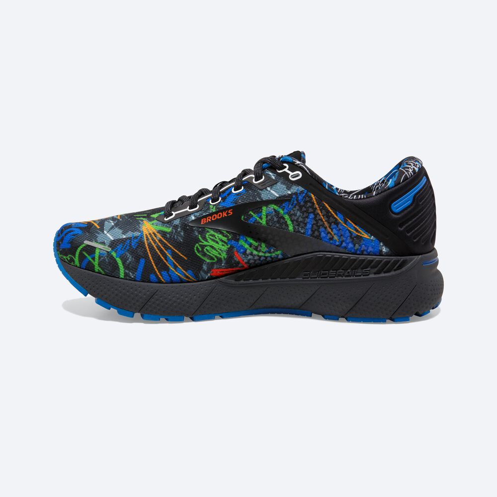 Zapatillas Running Brooks Adrenaline GTS 22 Hombre Negras/Azules/Rosas | Ecuador-81279