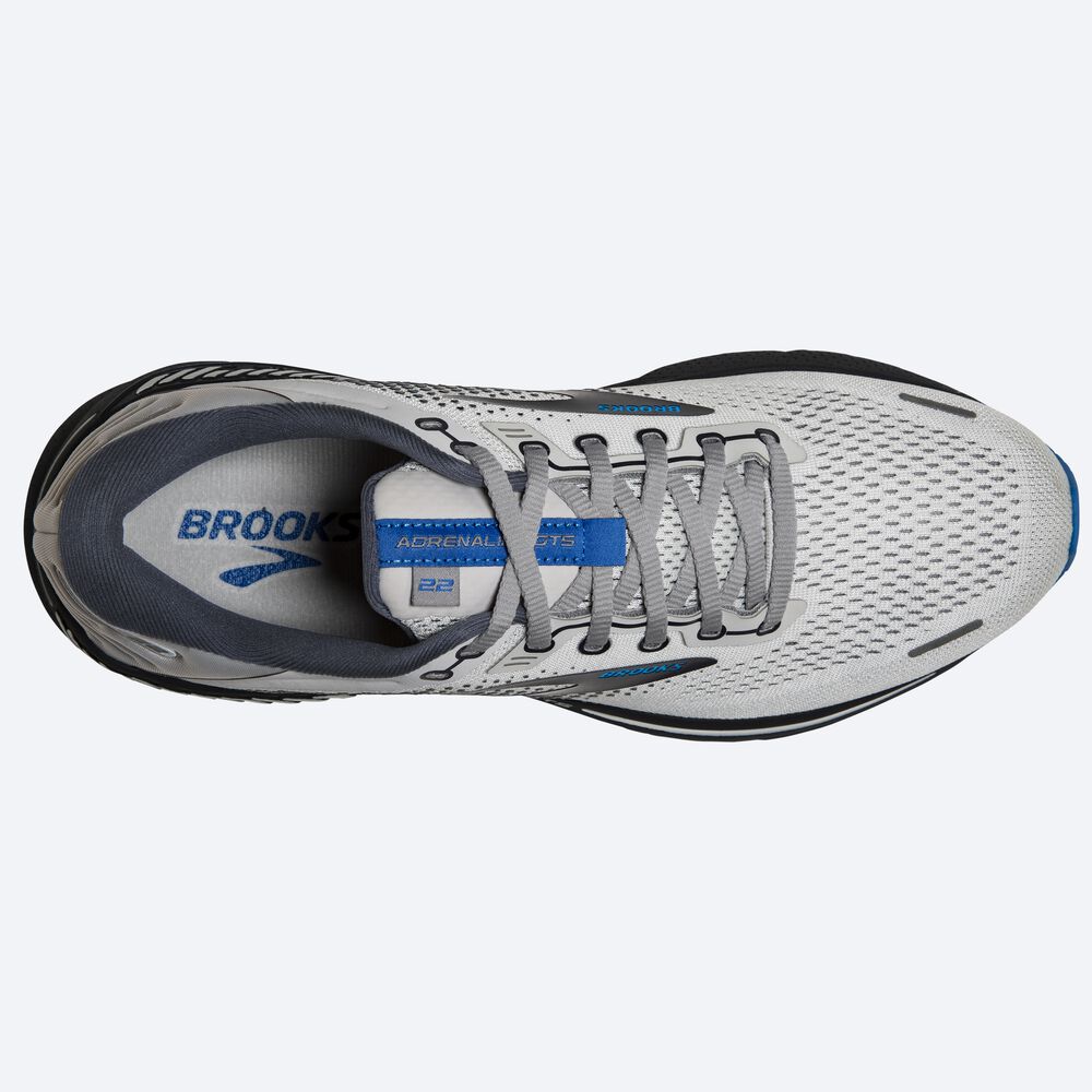 Zapatillas Running Brooks Adrenaline GTS 22 Hombre Gris/Azules | Ecuador-81740