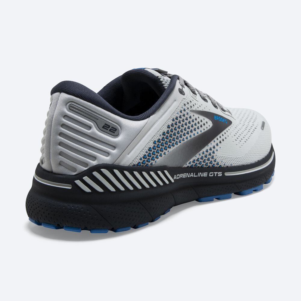 Zapatillas Running Brooks Adrenaline GTS 22 Hombre Gris/Azules | Ecuador-81740