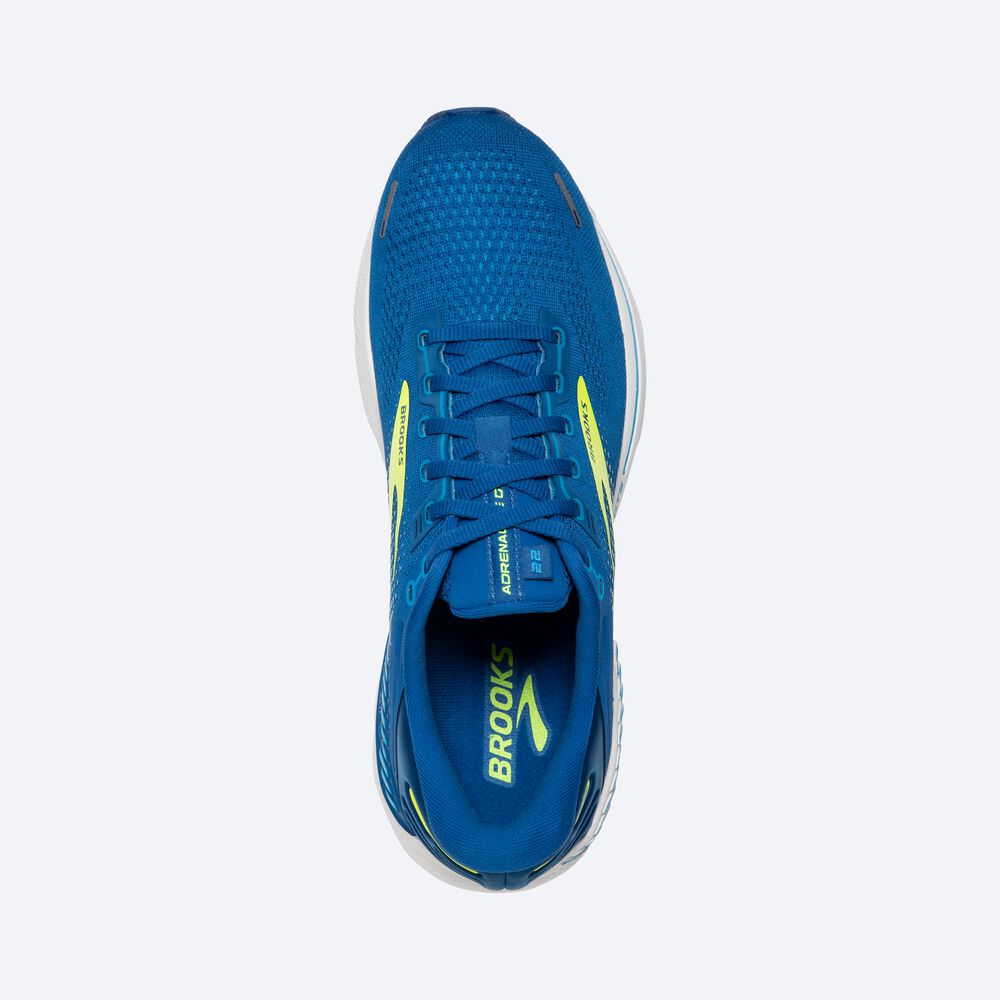 Zapatillas Running Brooks Adrenaline GTS 22 Hombre Azules/Blancas | Ecuador-90624