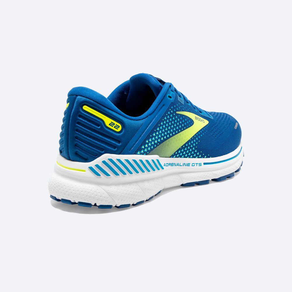 Zapatillas Running Brooks Adrenaline GTS 22 Hombre Azules/Blancas | Ecuador-90624