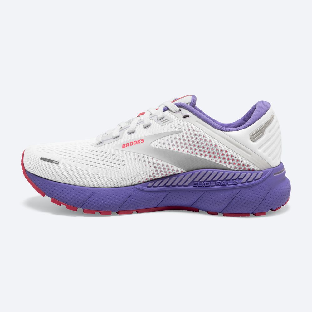 Zapatillas Running Brooks Adrenaline GTS 22 Mujer Blancas/Coral/Moradas | Ecuador-95108