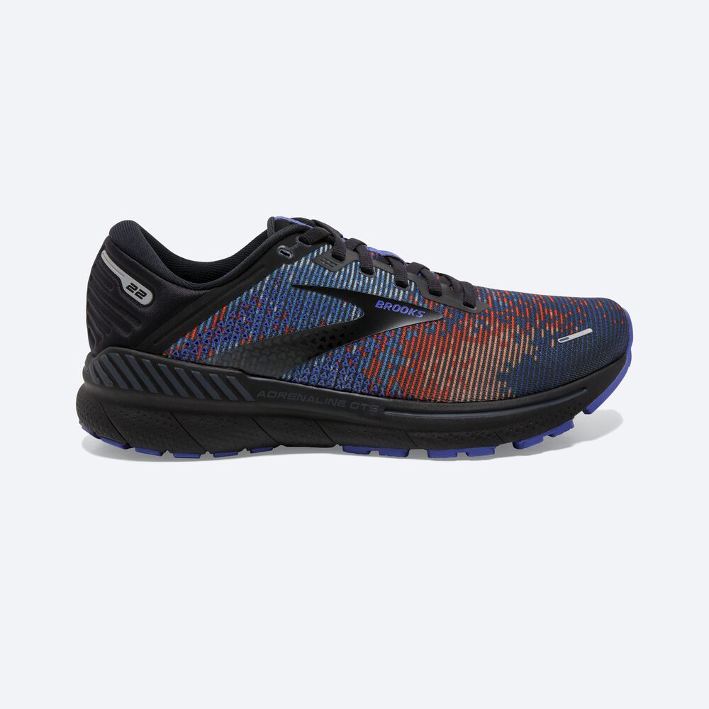 Zapatillas Running Brooks Adrenaline GTS 22 Hombre Azul Real/Negras/Gris | Ecuador-96705