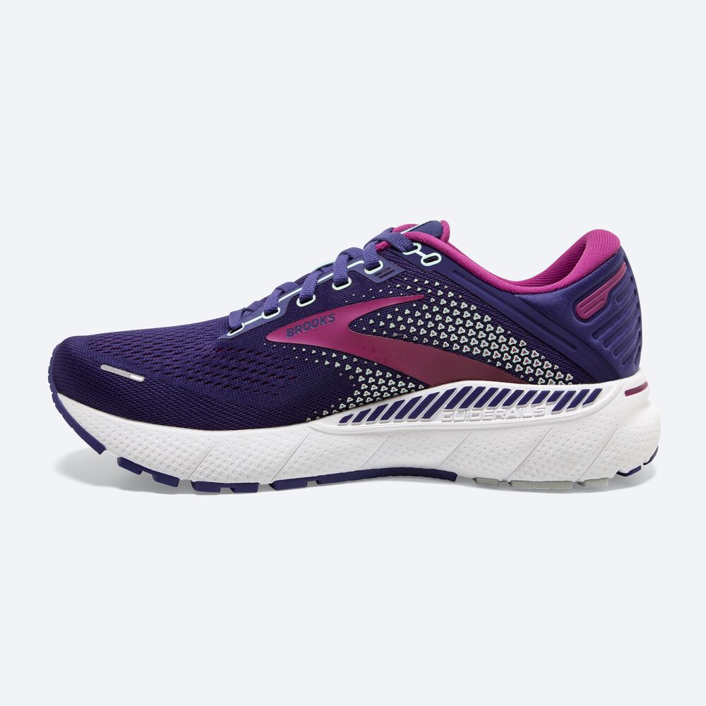 Zapatillas Running Brooks Adrenaline GTS 22 Mujer Azul Marino/Verde/Rosas | Ecuador-98471