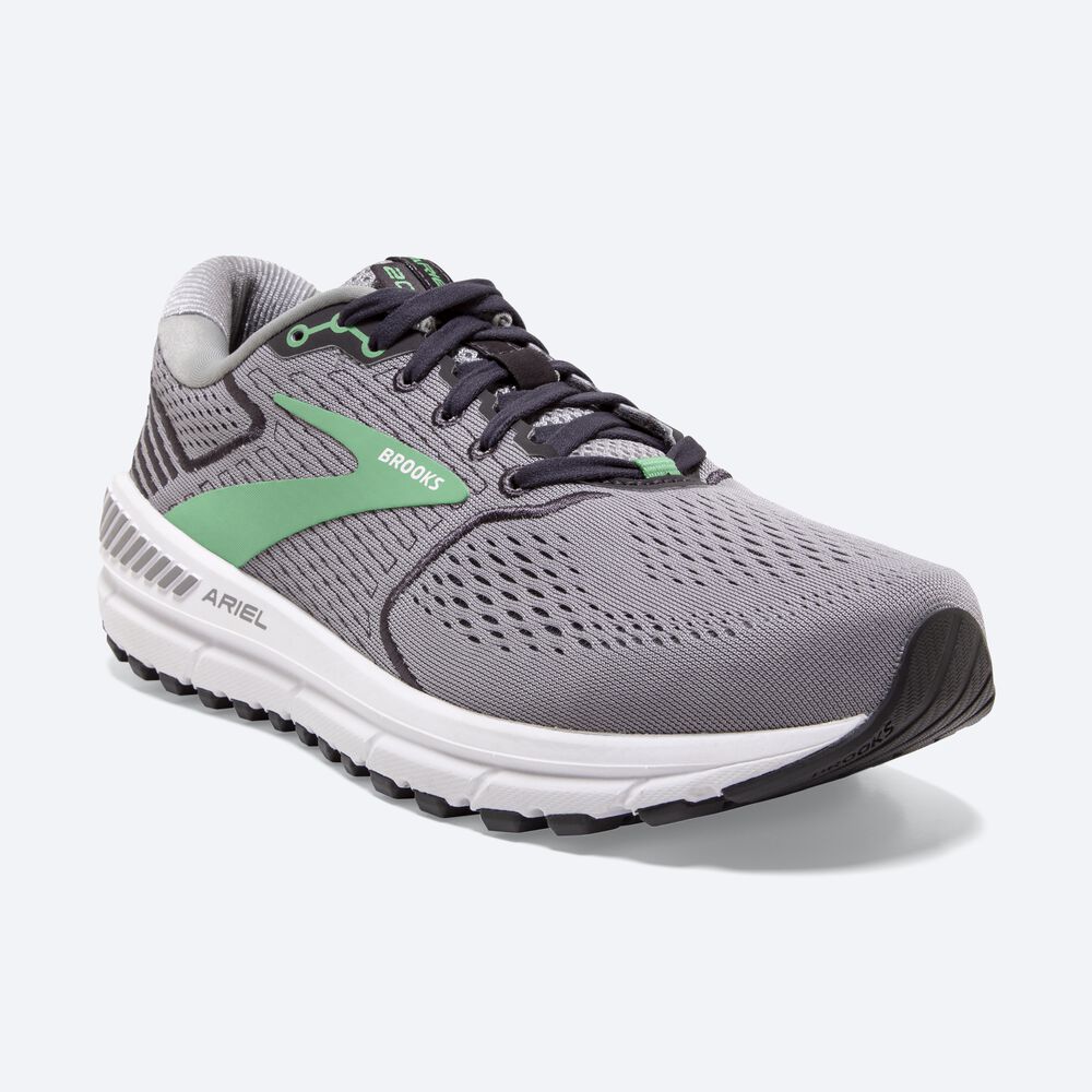 Zapatillas Running Brooks Ariel '20 Mujer Gris/Negras/Verde | Ecuador-52361