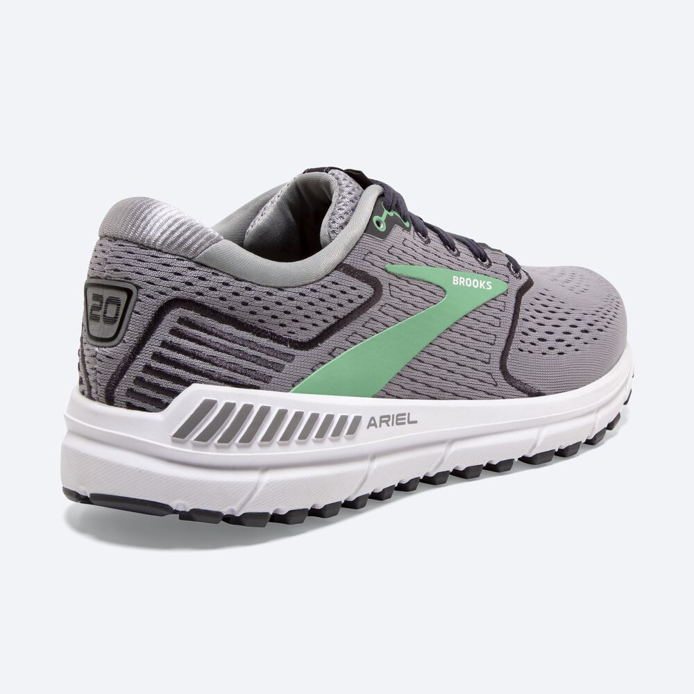 Zapatillas Running Brooks Ariel '20 Mujer Gris/Negras/Verde | Ecuador-52361