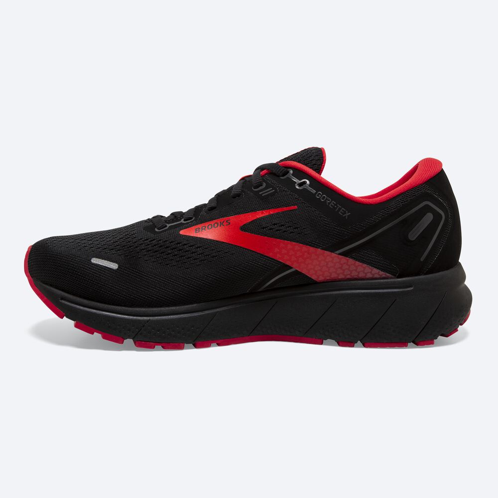 Zapatillas Running Brooks Ghost 14 GTX Hombre Negras/Rojas | Ecuador-35619