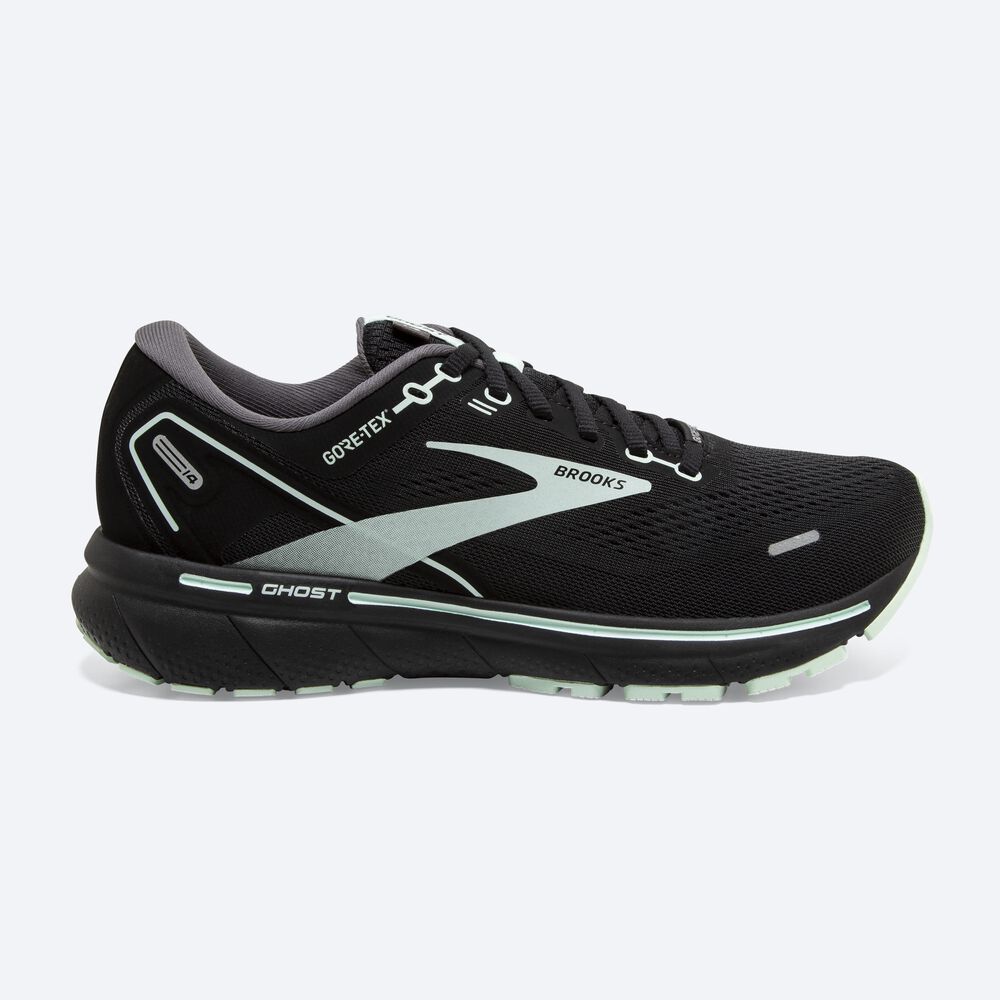 Zapatillas Running Brooks Ghost 14 GTX Mujer Negras/Turquesa Claro | Ecuador-63820