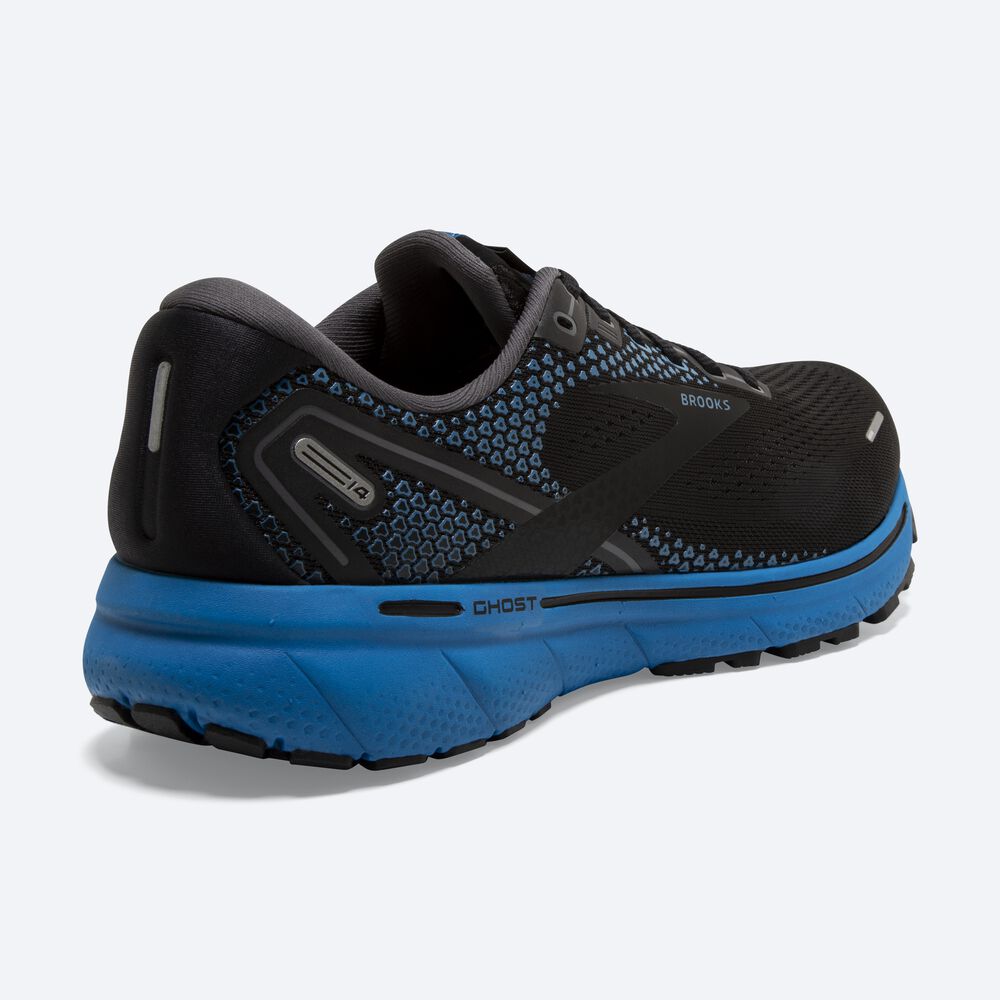 Zapatillas Running Brooks Ghost 14 Hombre Negras/Azules | Ecuador-19647