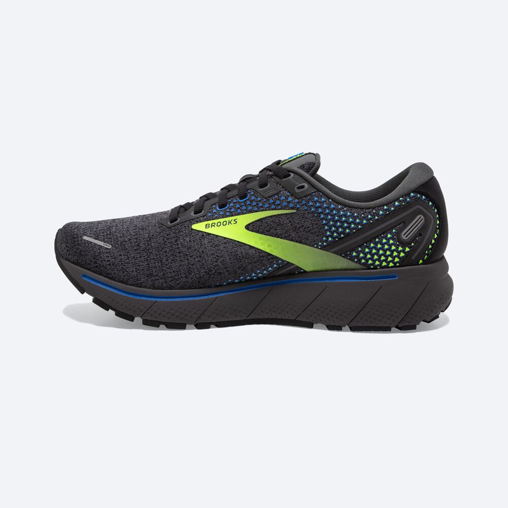 Zapatillas Running Brooks Ghost 14 Hombre Negras/Azules | Ecuador-30485