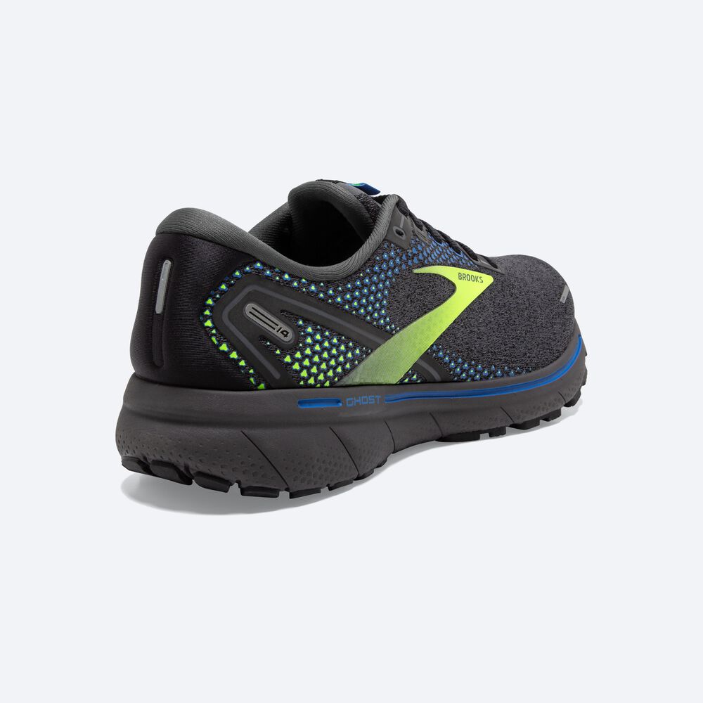 Zapatillas Running Brooks Ghost 14 Hombre Negras/Azules | Ecuador-30485