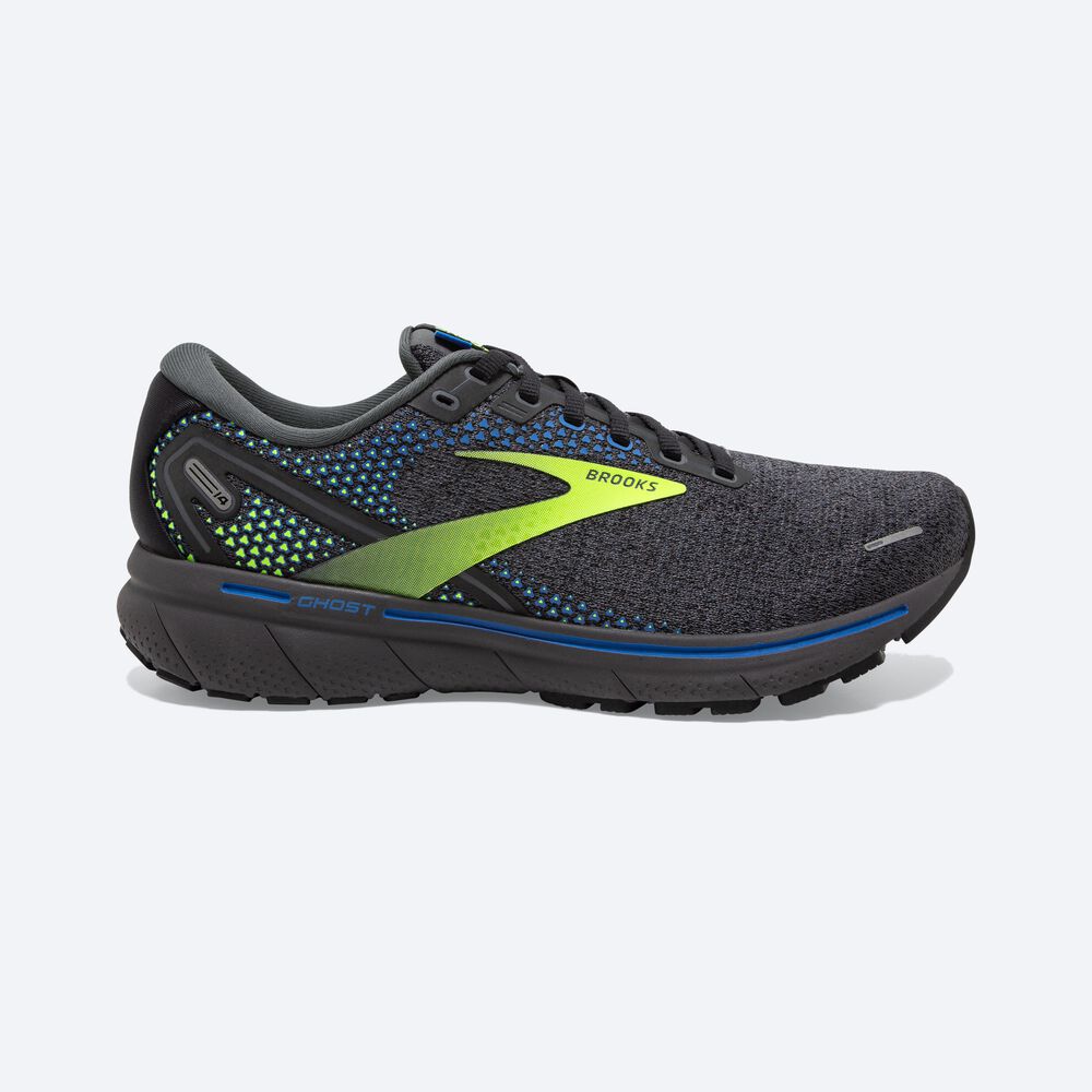 Zapatillas Running Brooks Ghost 14 Hombre Negras/Azules | Ecuador-30485