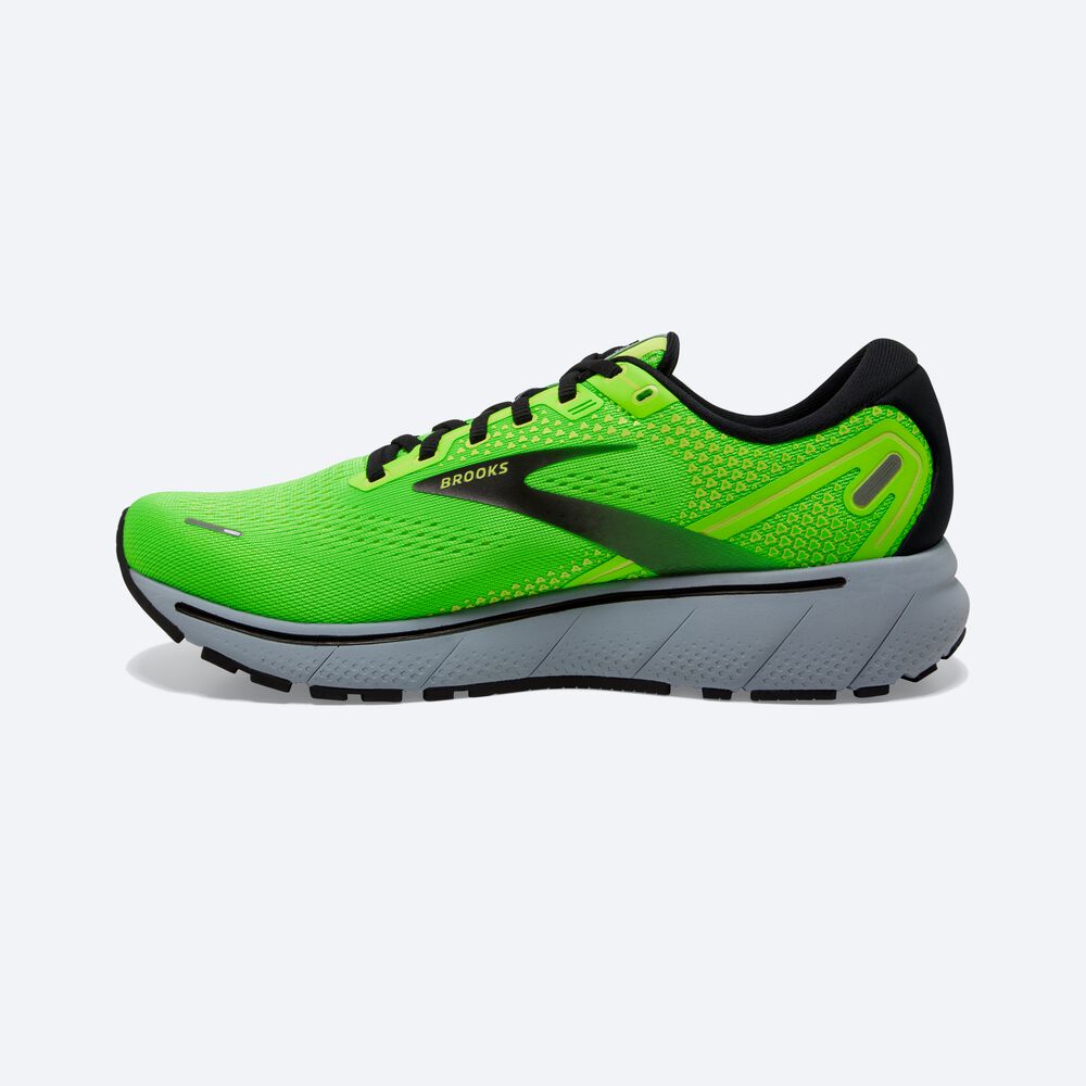 Zapatillas Running Brooks Ghost 14 Hombre Verde/Azules/Negras | Ecuador-65328