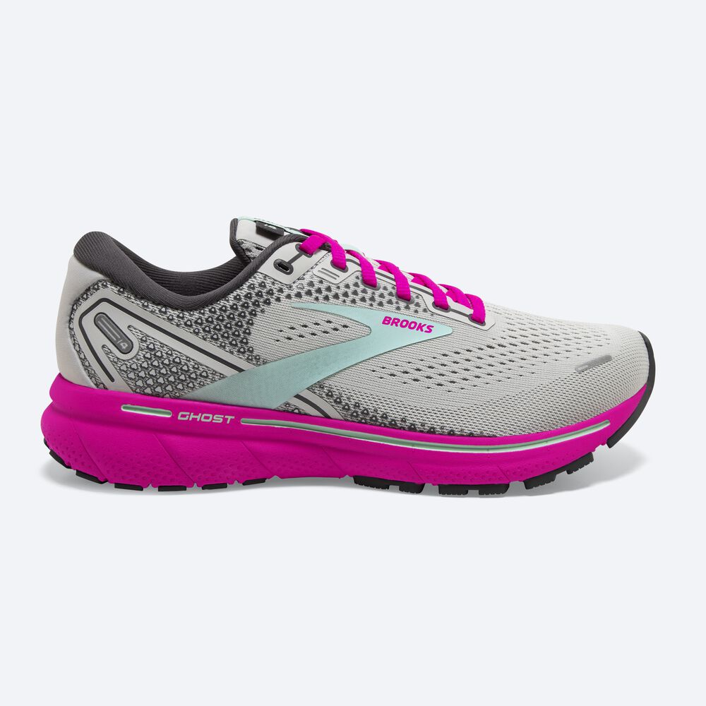 Zapatillas Running Brooks Ghost 14 Mujer Gris/Verde/Rosas | Ecuador-02718