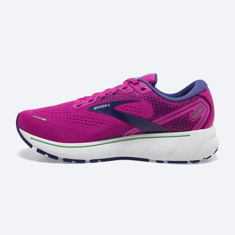 Zapatillas Running Brooks Ghost 14 Mujer Rosas/Verde/Azul Marino | Ecuador-12964