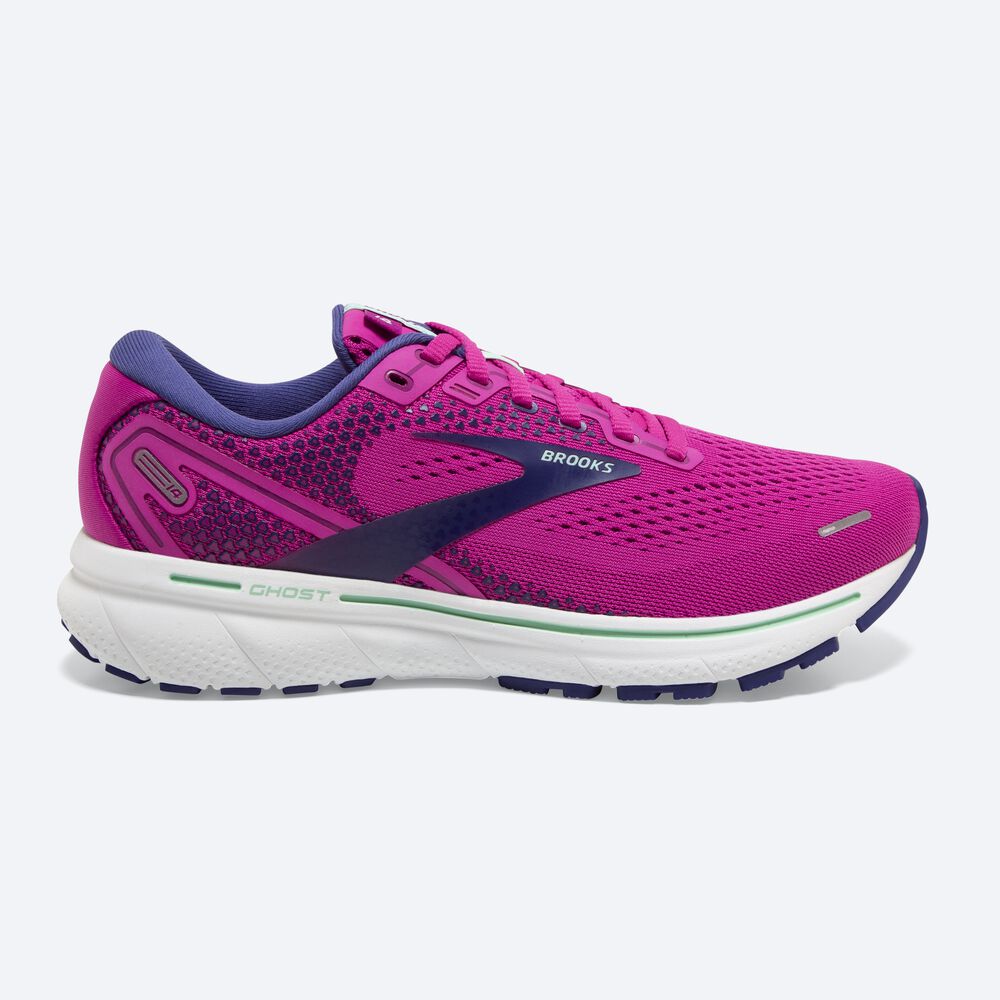 Zapatillas Running Brooks Ghost 14 Mujer Rosas/Verde/Azul Marino | Ecuador-12964