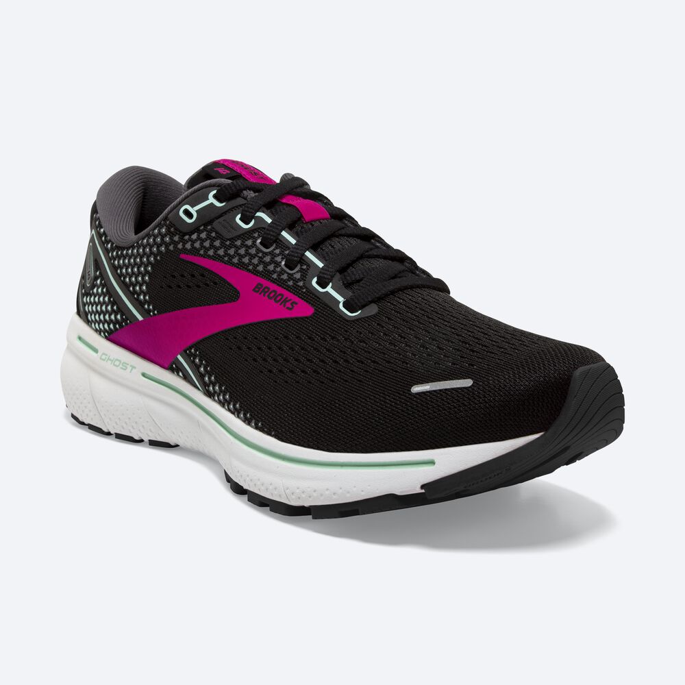 Zapatillas Running Brooks Ghost 14 Mujer Negras/Rosas | Ecuador-18045