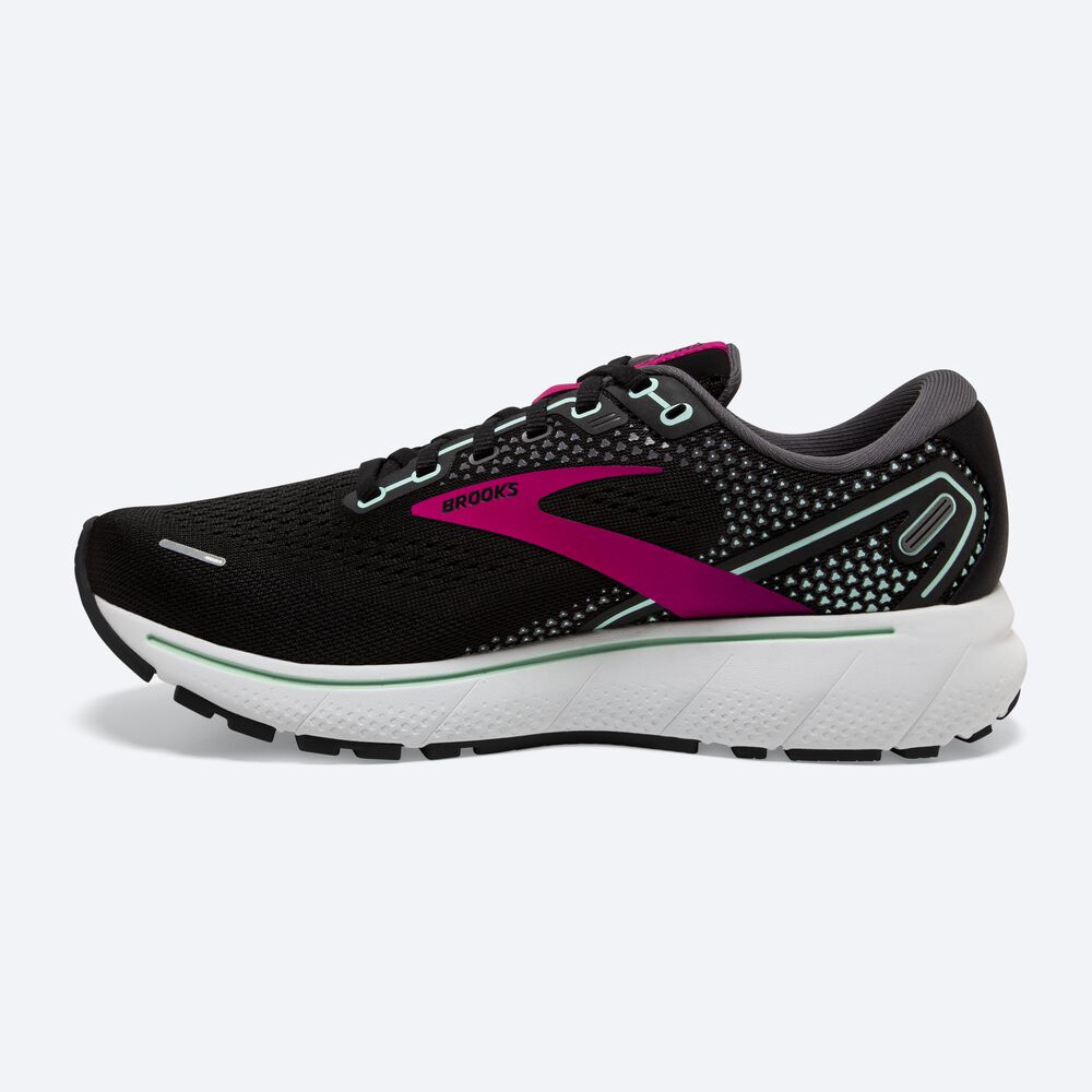 Zapatillas Running Brooks Ghost 14 Mujer Negras/Rosas | Ecuador-18045