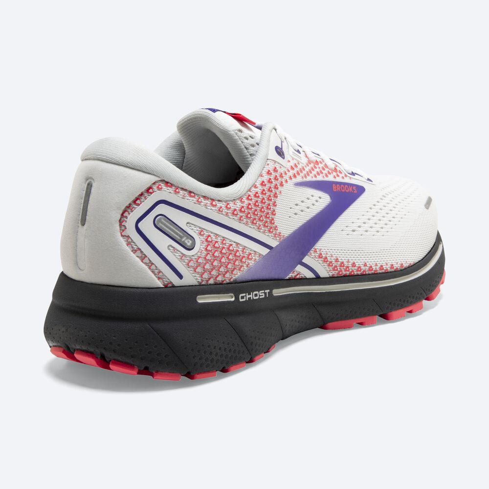 Zapatillas Running Brooks Ghost 14 Mujer Blancas/Moradas/Coral | Ecuador-37269