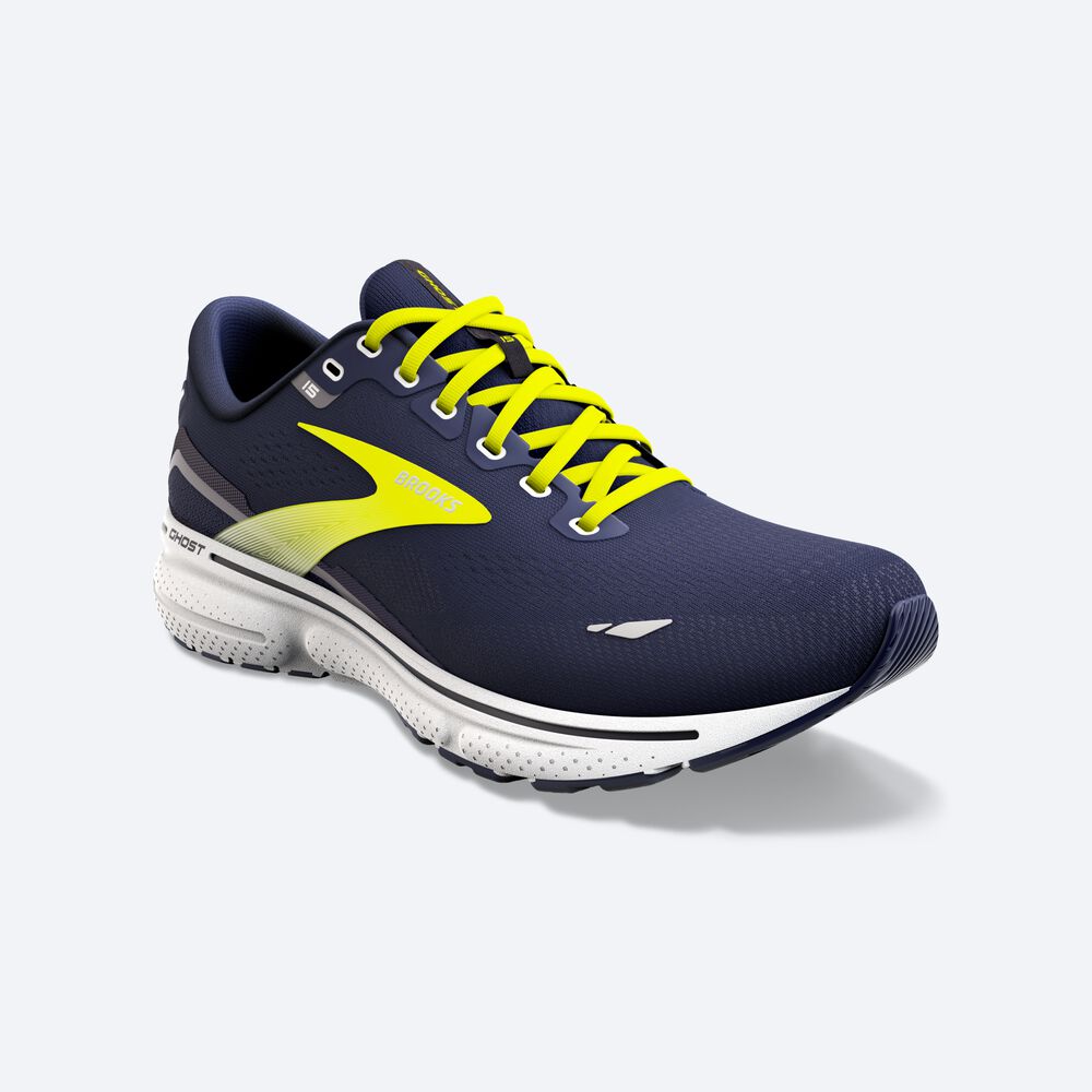 Zapatillas Running Brooks Ghost 15 Hombre Azul Marino/Gris | Ecuador-02597