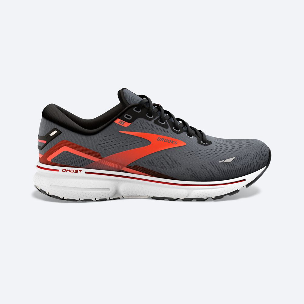 Zapatillas Running Brooks Ghost 15 Hombre Negras/Naranjas | Ecuador-35278