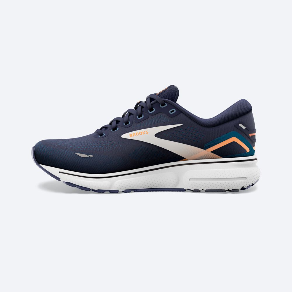 Zapatillas Running Brooks Ghost 15 Hombre Azul Marino/Azules/Naranjas | Ecuador-52086