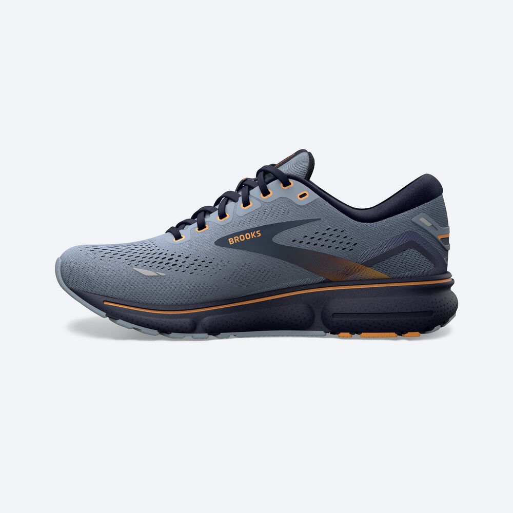 Zapatillas Running Brooks Ghost 15 Hombre Gris/Azul Marino | Ecuador-53984