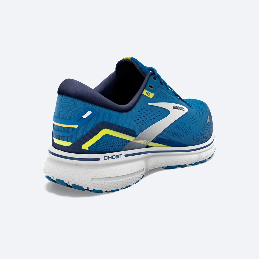 Zapatillas Running Brooks Ghost 15 Hombre Azules/Blancas | Ecuador-68513