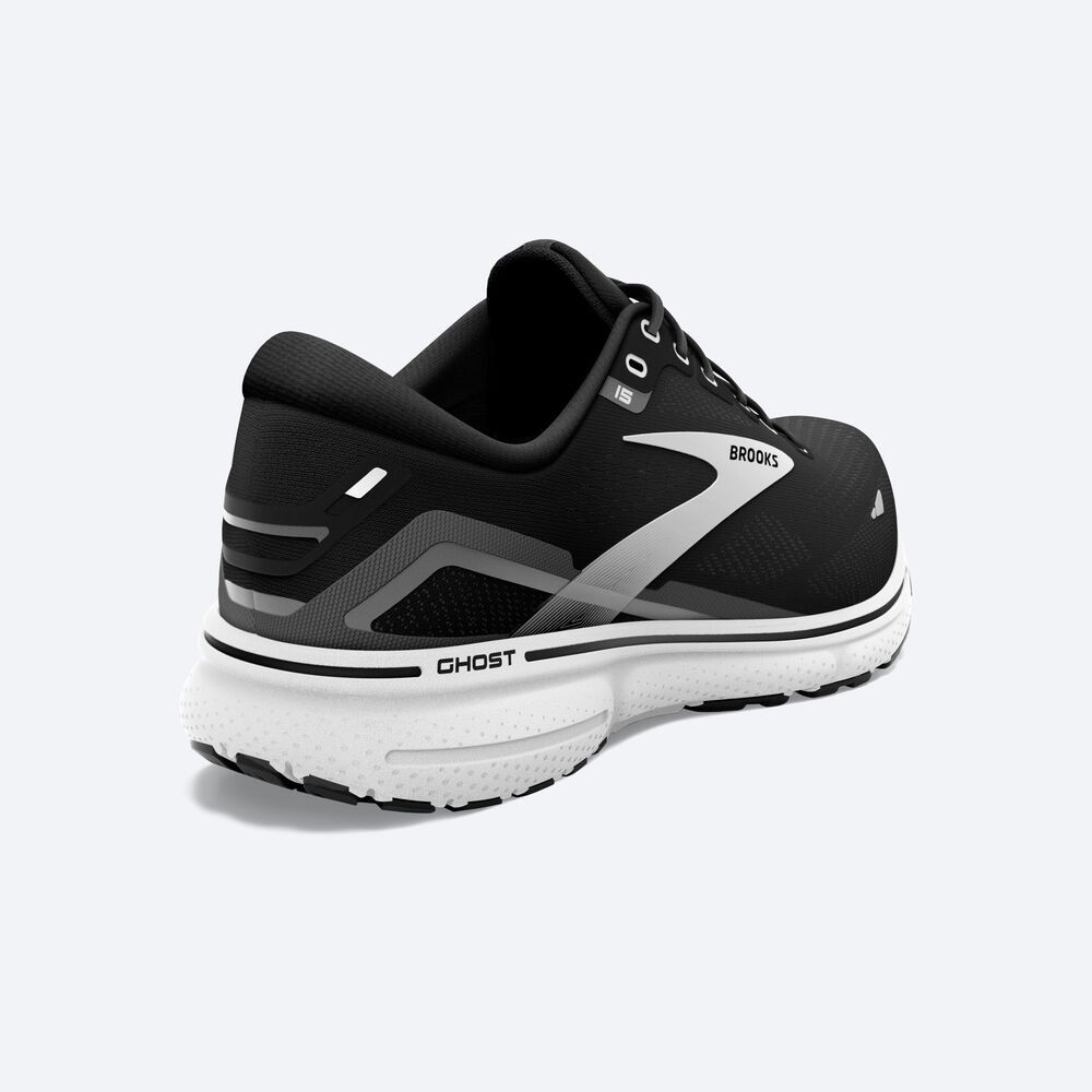 Zapatillas Running Brooks Ghost 15 Mujer Negras/Blancas | Ecuador-09657