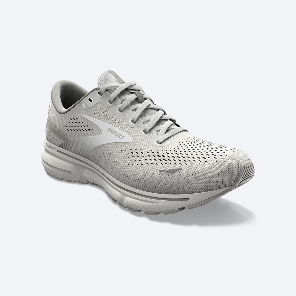 Zapatillas Running Brooks Ghost 15 Mujer Gris/Blancas | Ecuador-40137