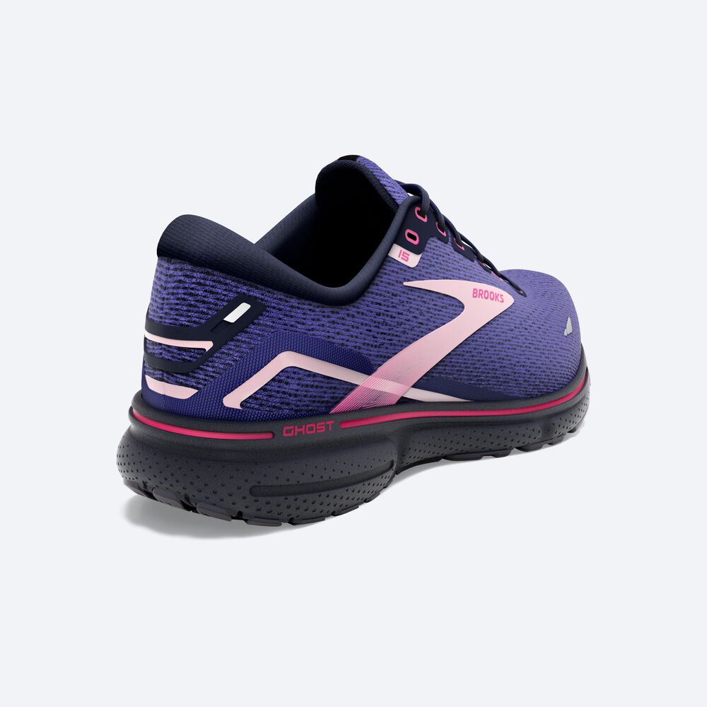 Zapatillas Running Brooks Ghost 15 Mujer Azules/Azul Marino/Rosas | Ecuador-75914