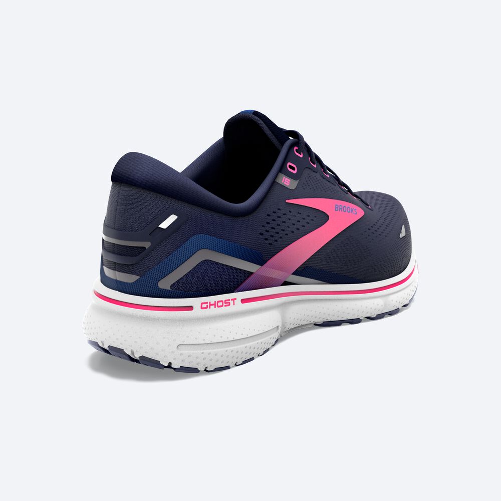 Zapatillas Running Brooks Ghost 15 Mujer Azul Marino/Azules/Rosas | Ecuador-85730